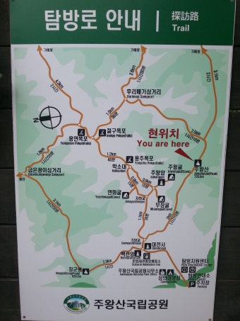 Map at the peak of Juwangsan